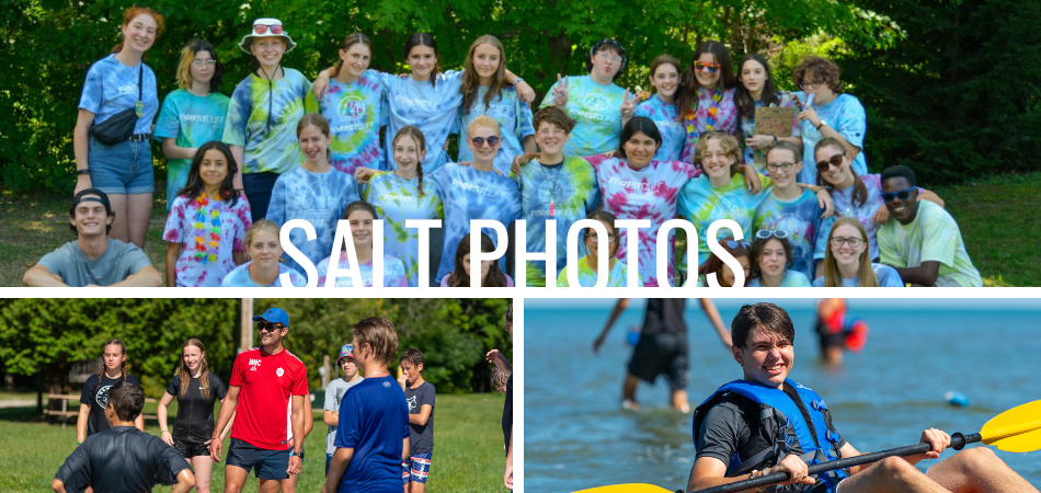 collage of photos for salt camp